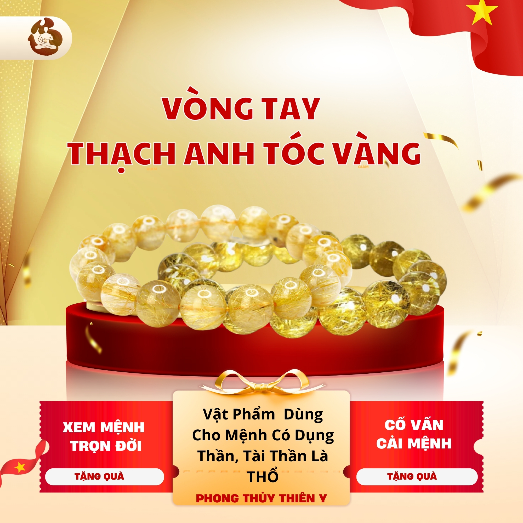 Vòng Tay Thạch Anh Tóc Vàng.