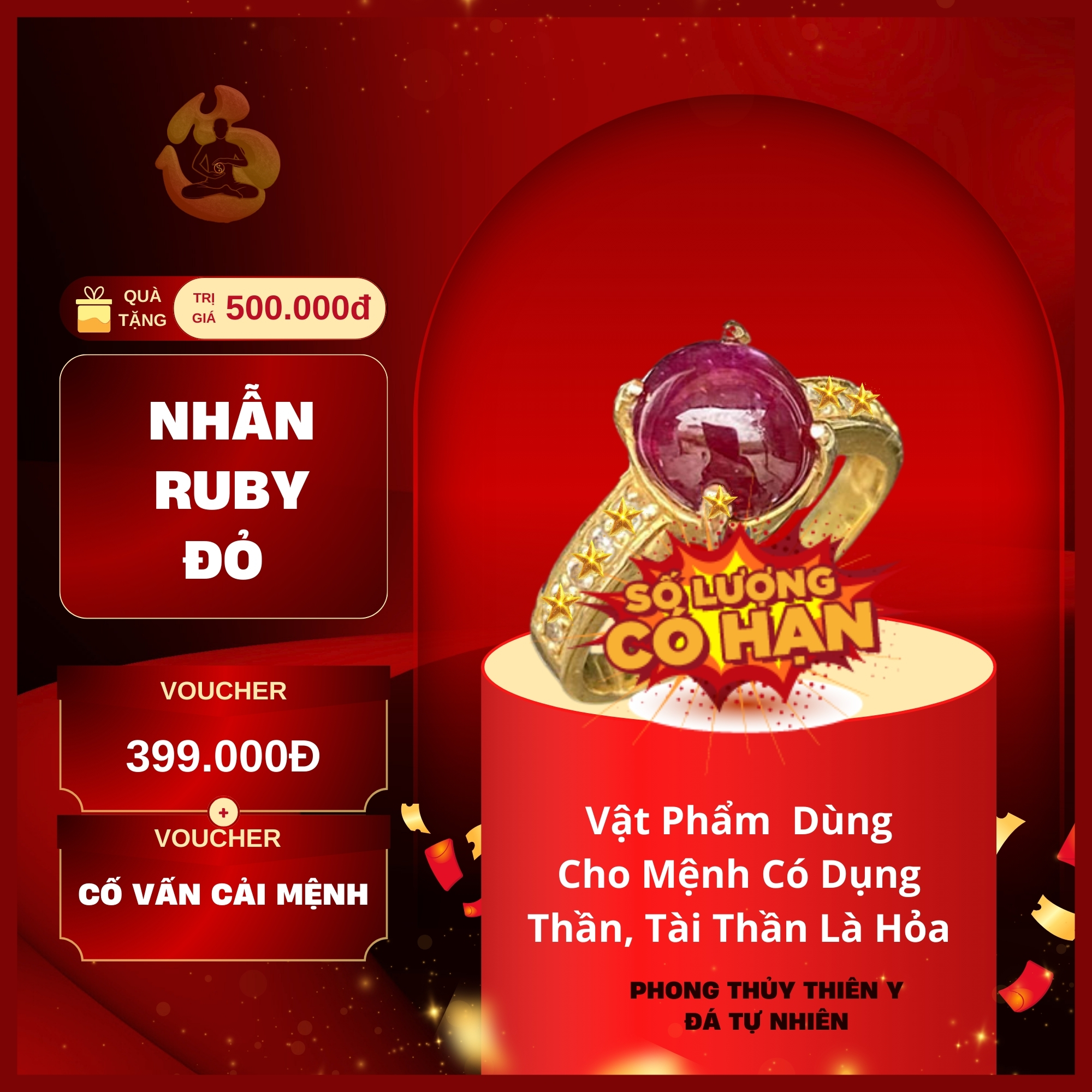 Nhẫn nữ đá Ruby