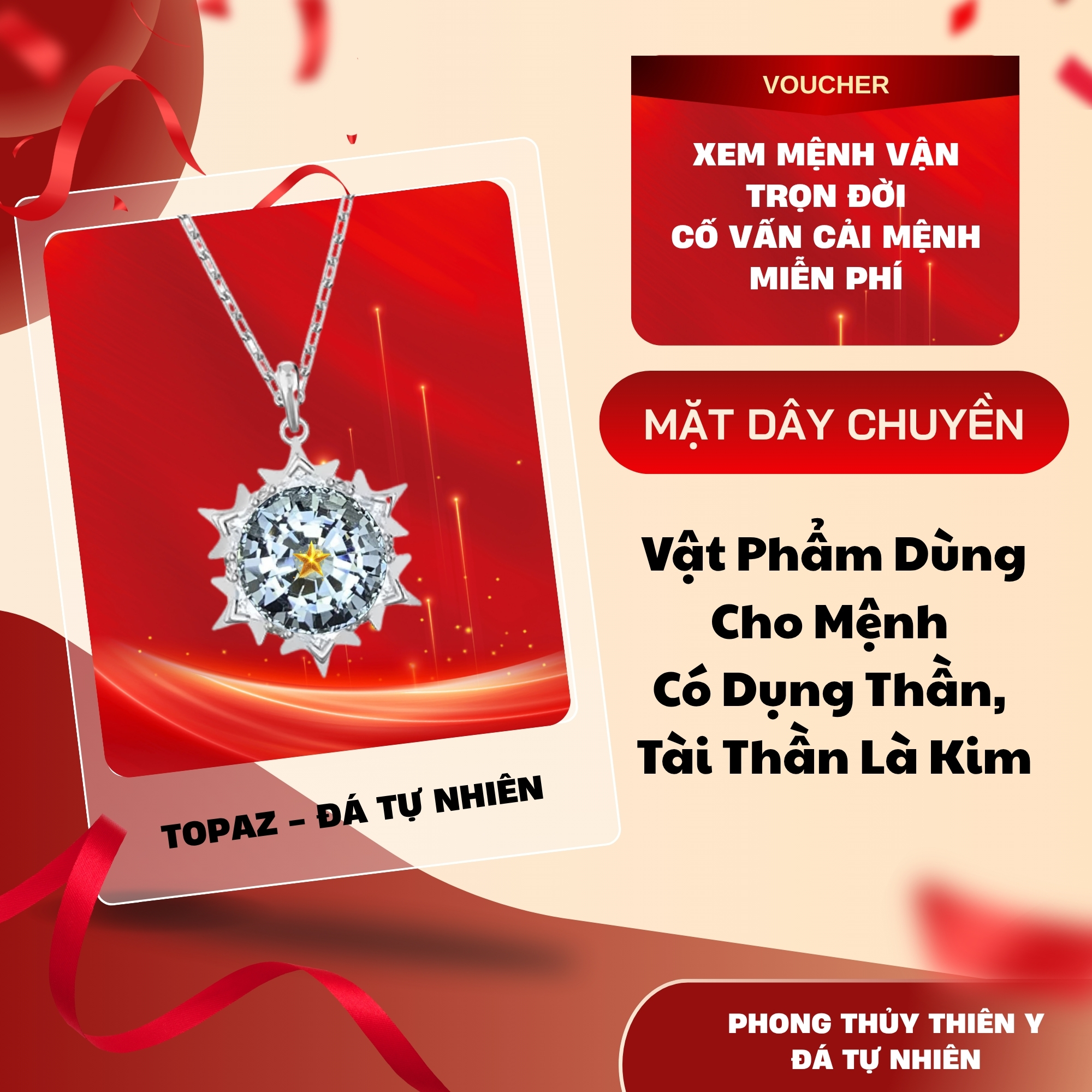 Đá Topaz Trắng – Chiêu tài – Kích sáng trí tuệ – Cân bằng cảm xúc