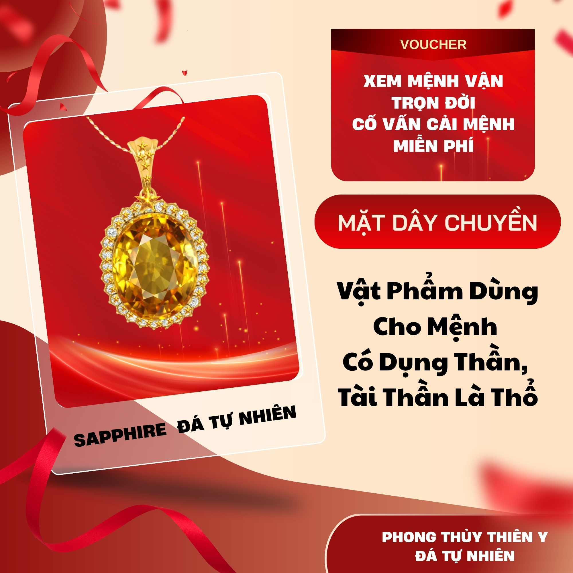 Đá Sapphire Vàng – Kim thạch chiêu tài – Mở rộng tư duy – Kích hoạt quý nhân