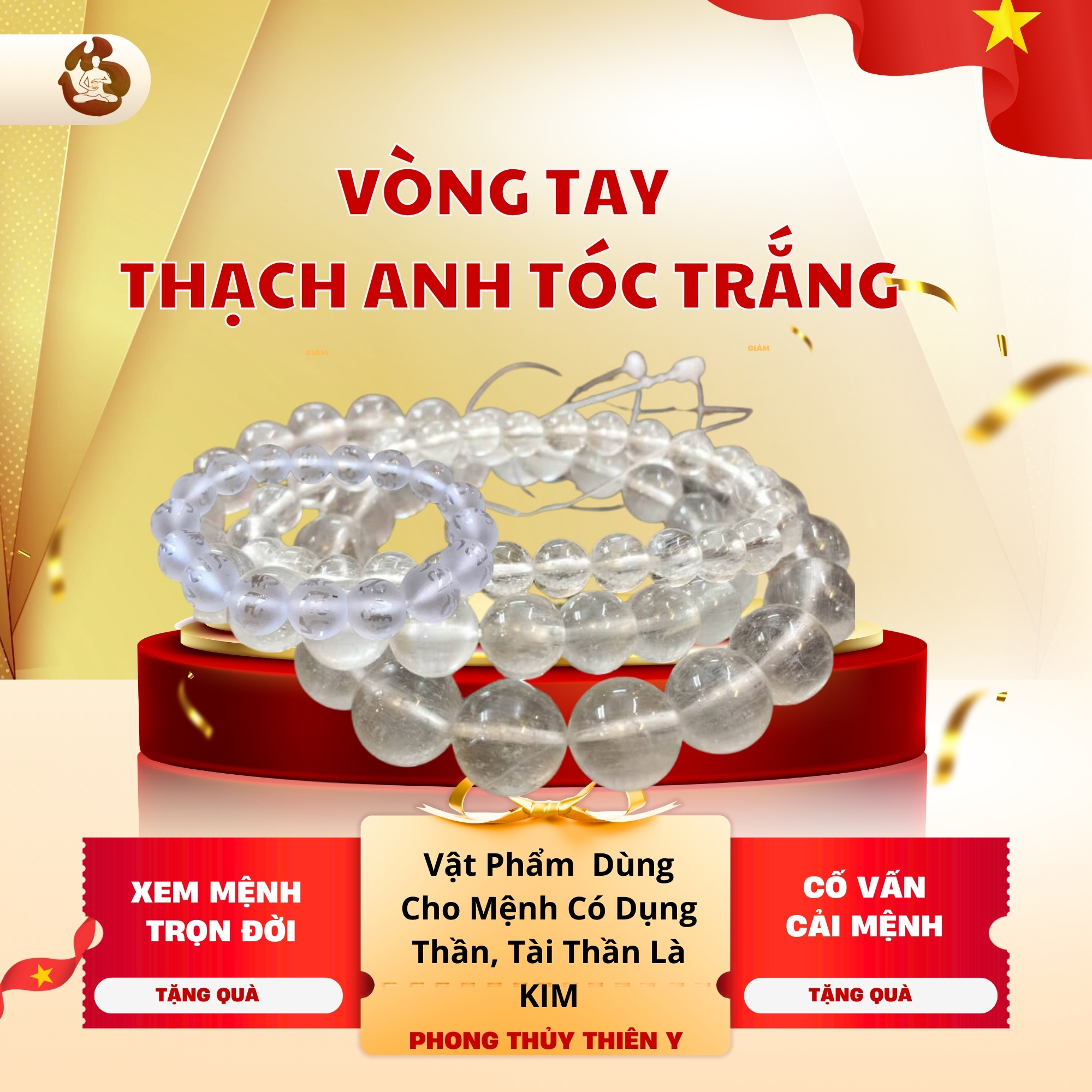 Vòng Tay Thạch Anh Tóc Trắng