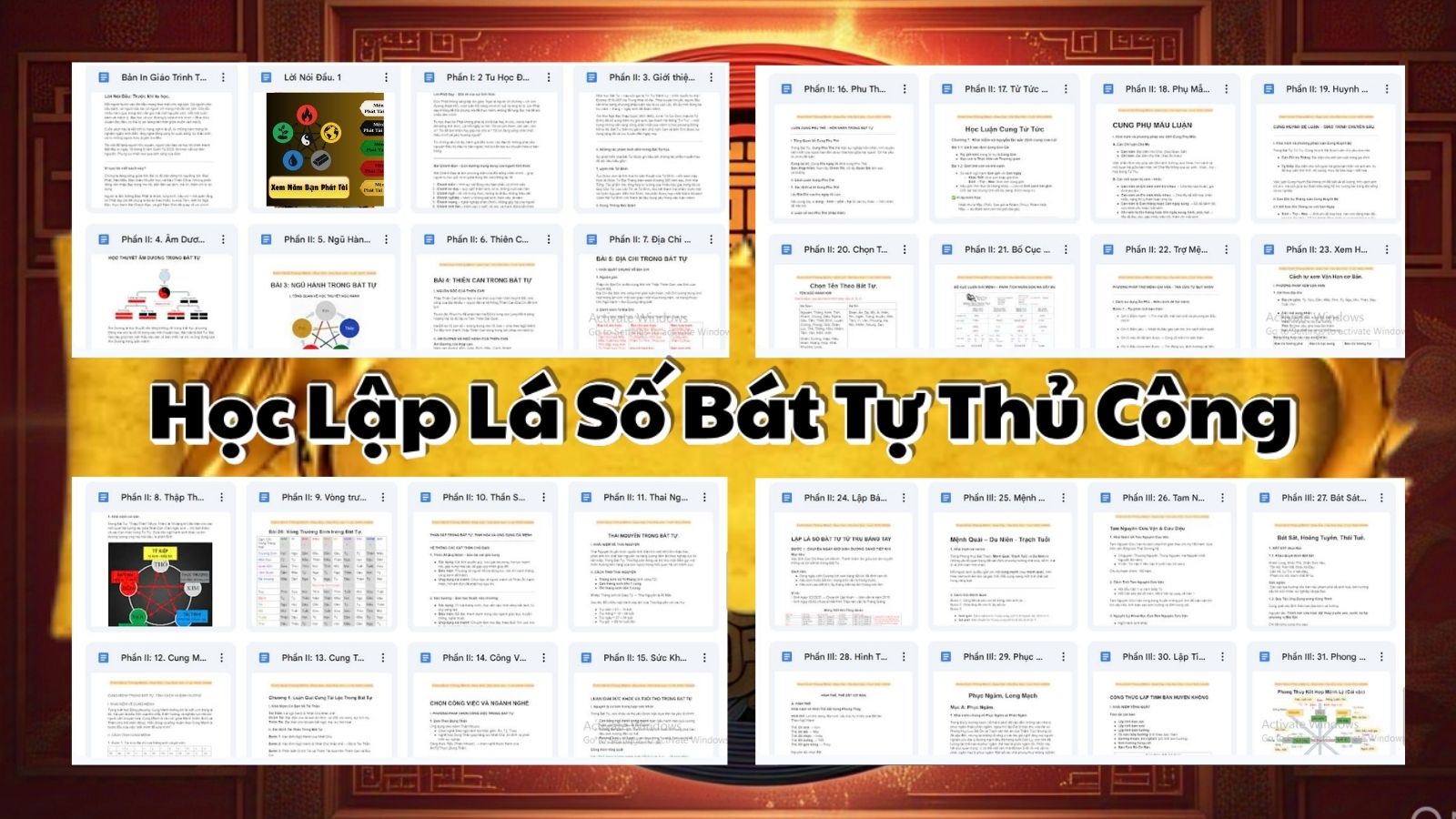 Học Xem, Lập, Luận Lá Số Bát Tự.